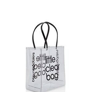 Bloomingdale's Clear Tote with Black Handles